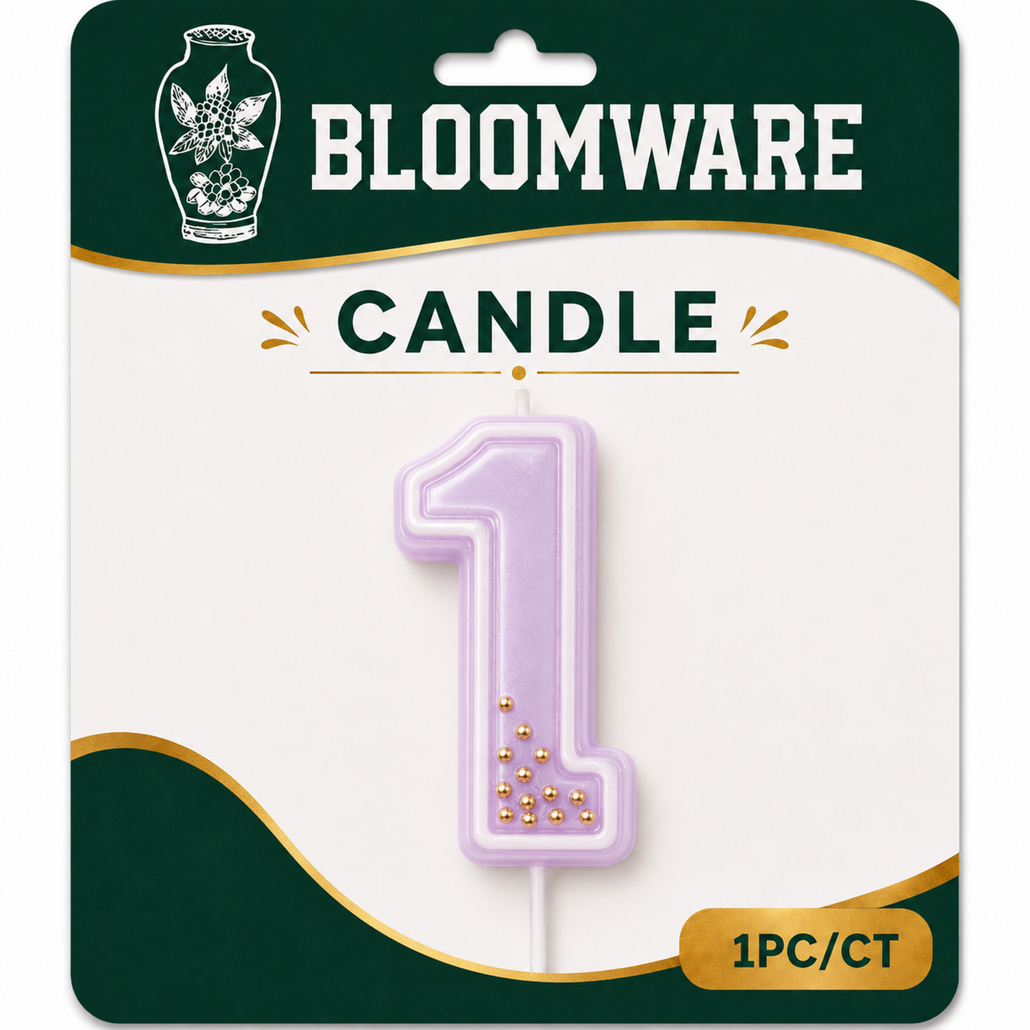 Bloomware Pastel Number Candle 1