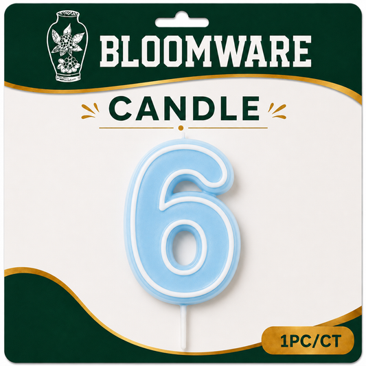 Bloomware Pastel Number Candle 6