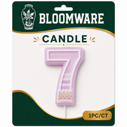 Bloomware Pastel Number Candle 7