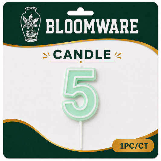 Bloomware Pastel Number Candle 5