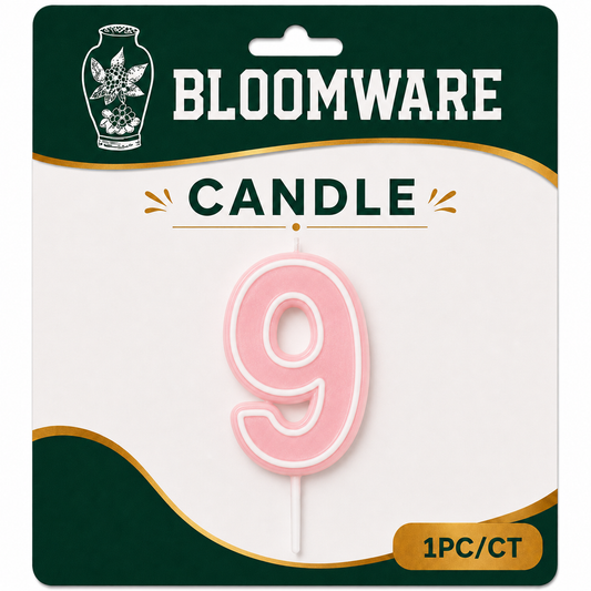 Bloomware Pastel Number Candle 9
