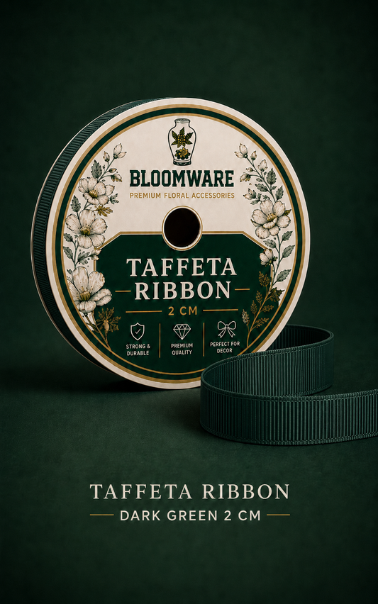 Taffeta Ribbon Dark Green (2CM)
