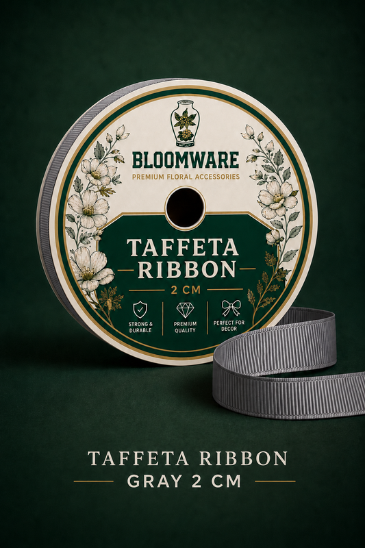 Taffeta Ribbon Gray
