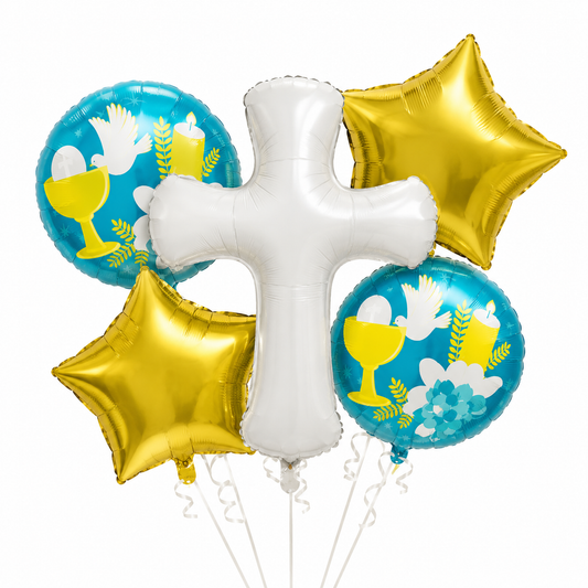 Floaty™ Blue Communion Balloon Set