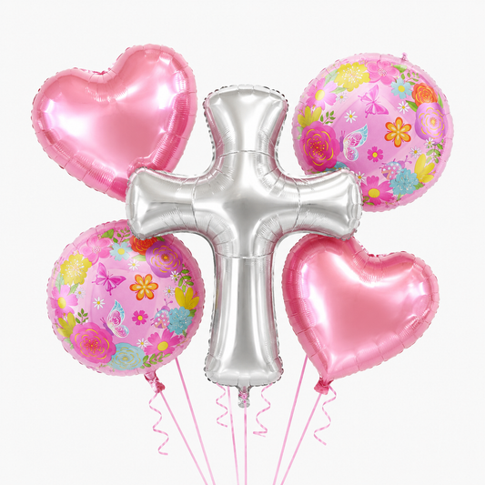 Floaty™ Pink Communion Balloon Set