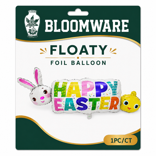 Floaty™ Happy Easter Bunny and Chick Foil Balloon