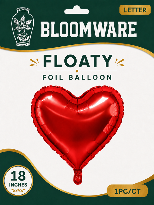 Floaty™ Heart Foil Balloon Bright Red