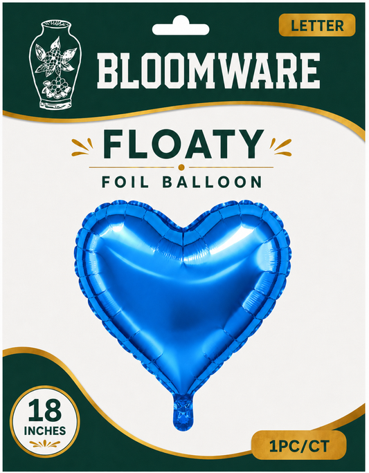 Floaty™ Heart Foil Balloon Electric Blue