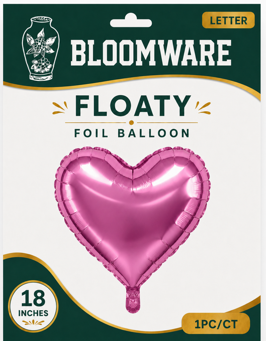 Floaty™ Heart Foil Balloon Orchid Pink