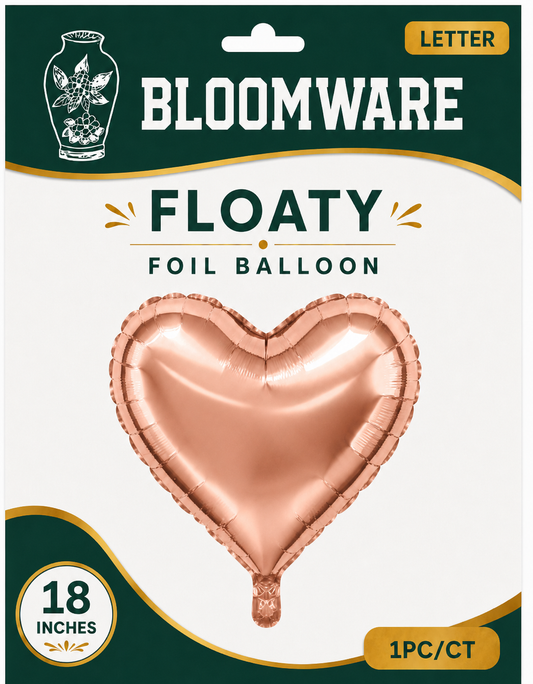 Floaty™ Heart Foil Balloon Rose Gold