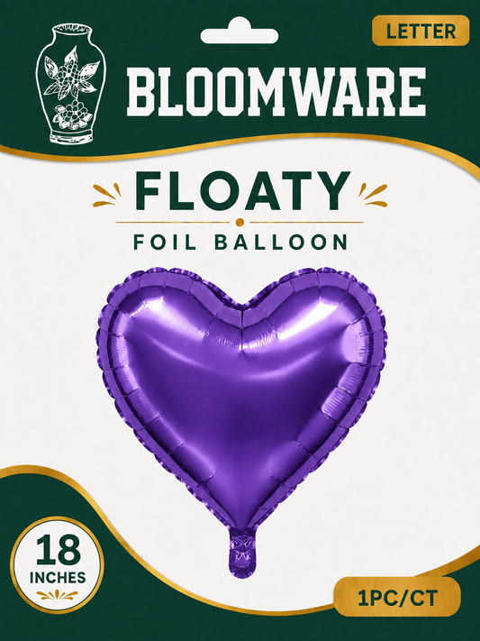 Floaty™ Heart Foil Balloon Royal Purple