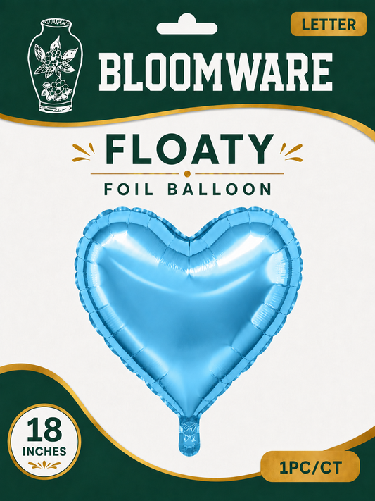 Floaty™ Heart Foil Balloon Sky Blue