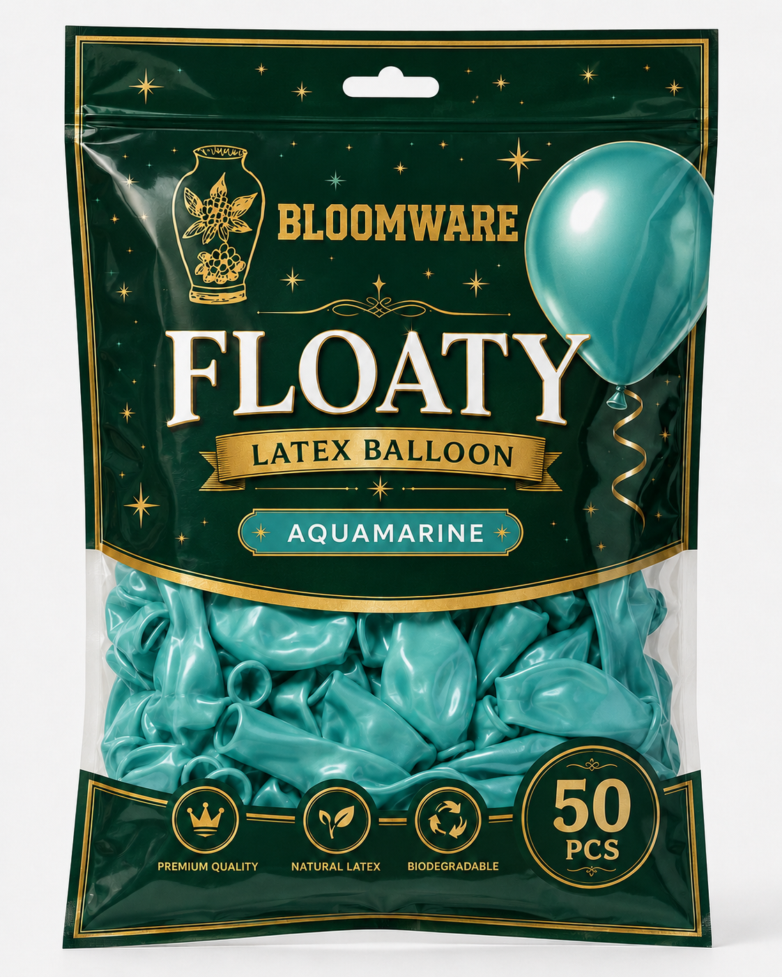 Floaty™ Latex Balloon Aquamarine