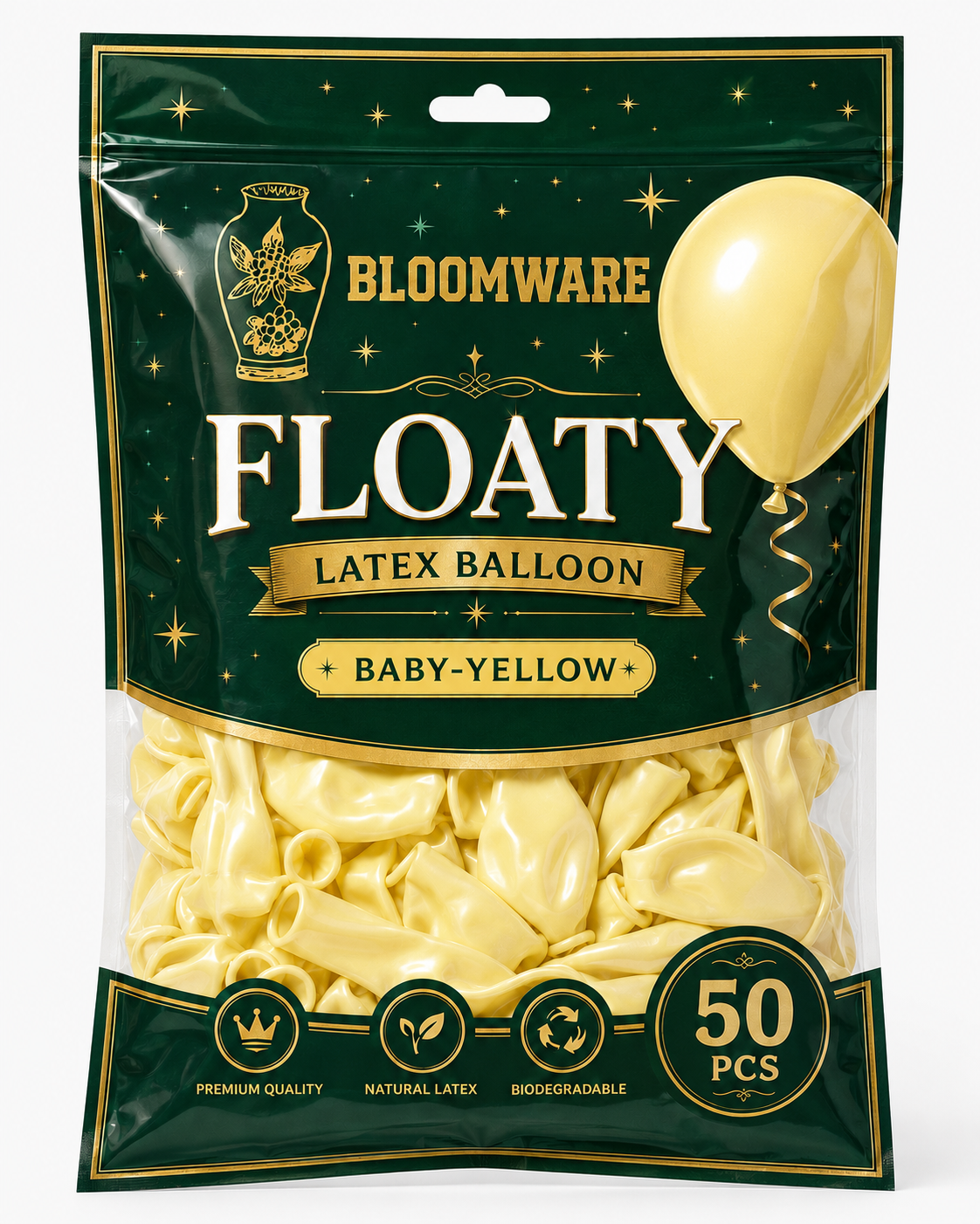 Floaty™ Latex Balloon Baby Yellow