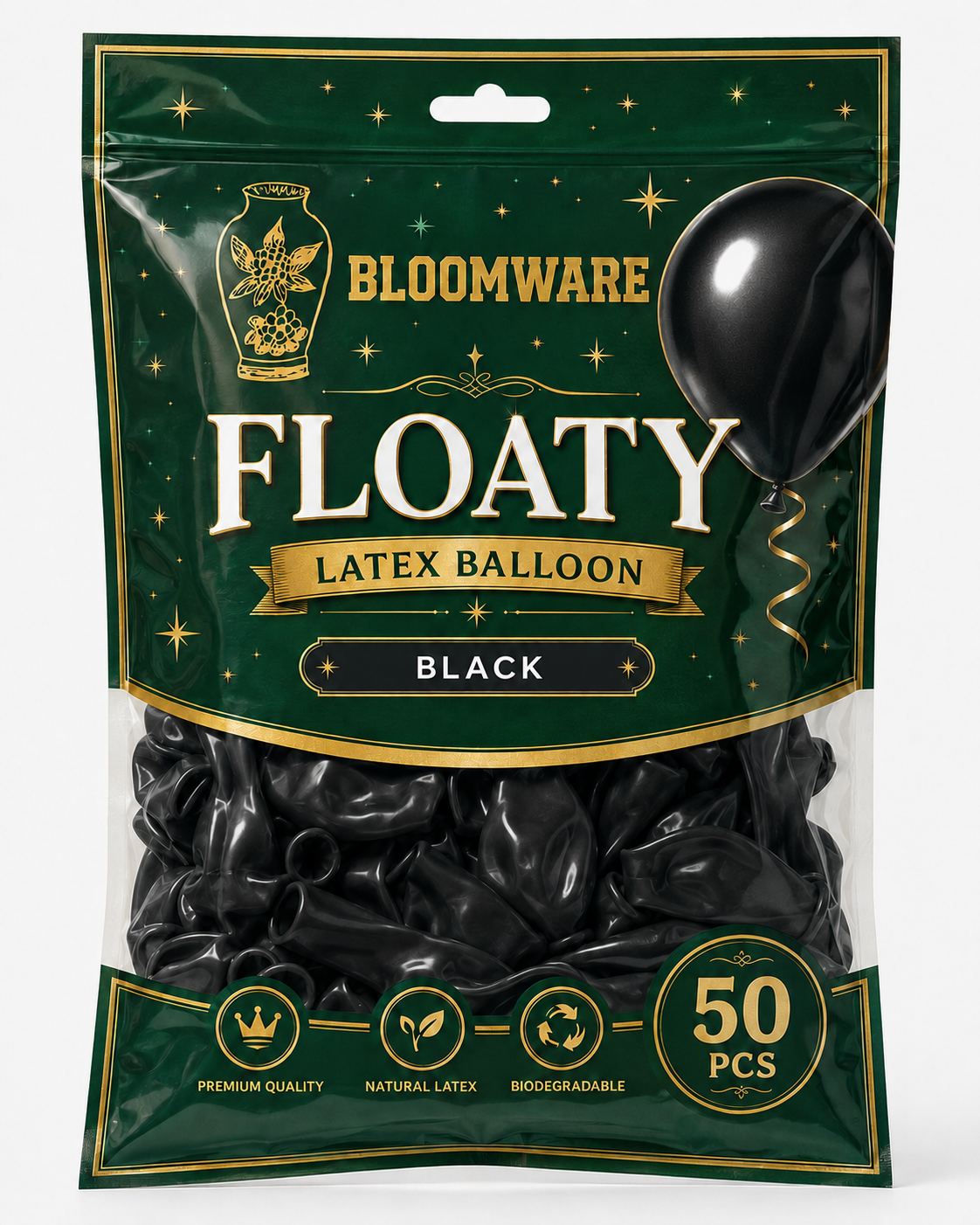 Floaty™ Latex Balloon Black