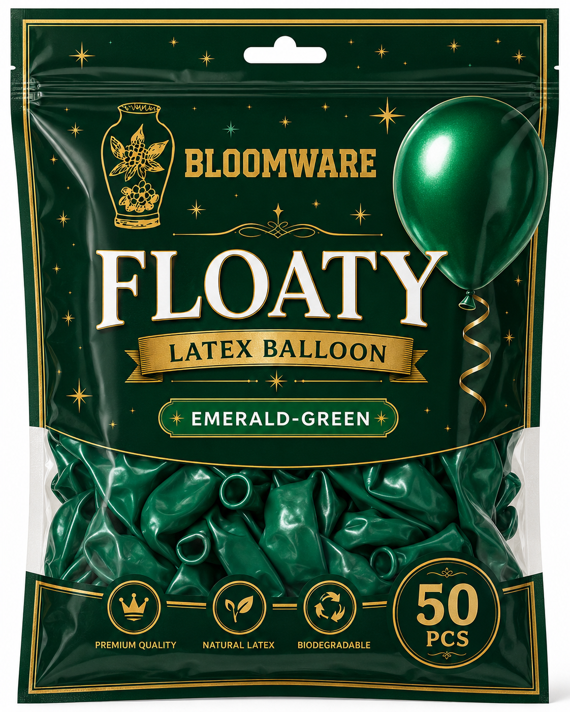 Floaty™ Latex Balloon Emerald Green