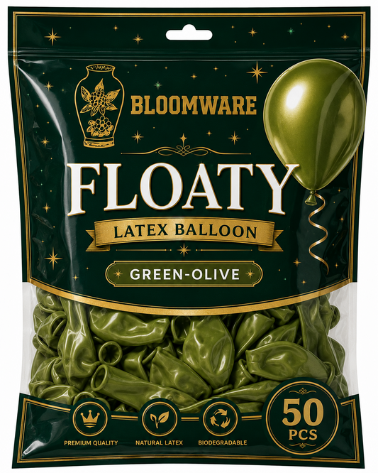 Floaty™ Latex Balloon Green Olive