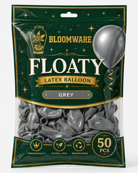 Floaty™ Latex Balloon Grey