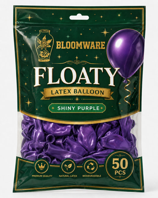 Floaty™ Latex Balloon Shiny Purple