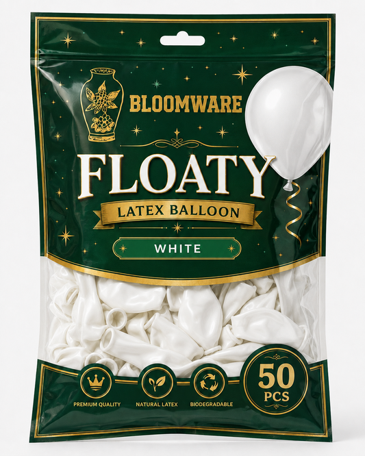 Floaty™ Latex Balloon White