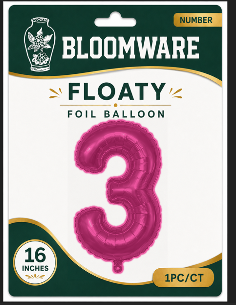 Floaty™ Number Balloon 3