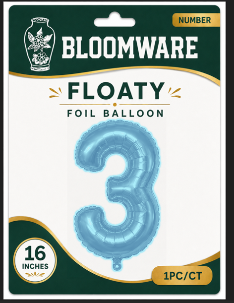 Floaty™ Number Balloon 3