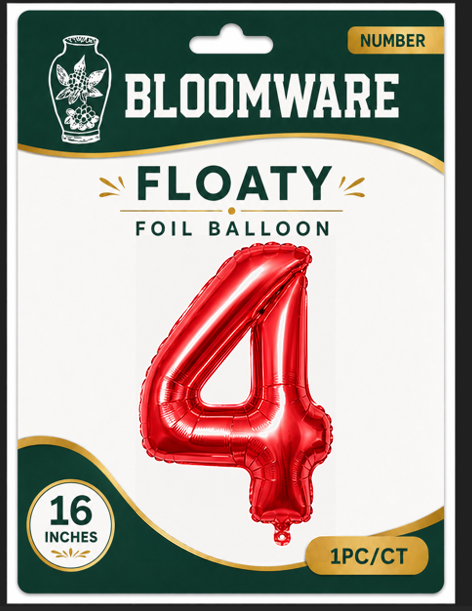 Floaty™ Number Balloon 4