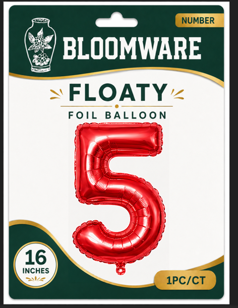 Floaty™ Number Balloon 5