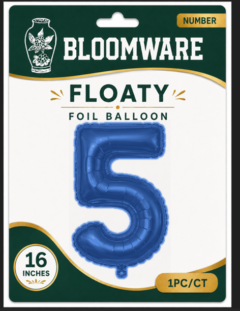 Floaty™ Number Balloon 5