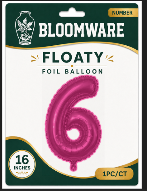 Floaty™ Number Balloon 6