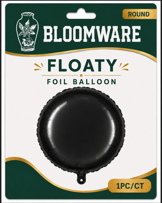 Floaty™ Round Foil Balloon Black