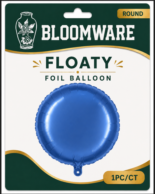 Floaty™ Round Foil Balloon Blue
