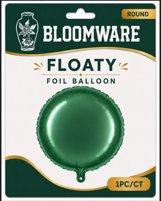 Floaty™ Round Foil Balloon Green