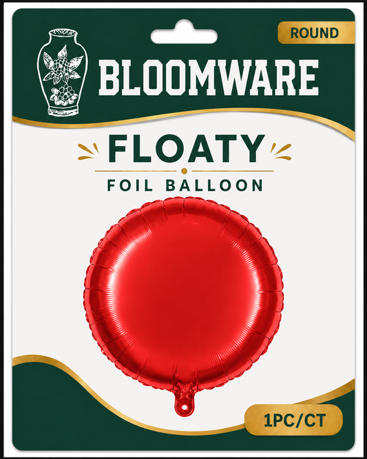 Floaty™ Round Foil Balloon Red