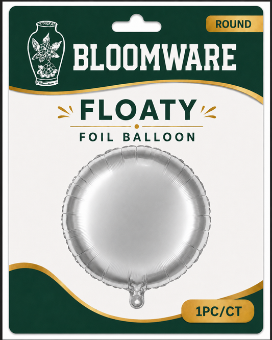 Floaty™ Round Foil Balloon Silver