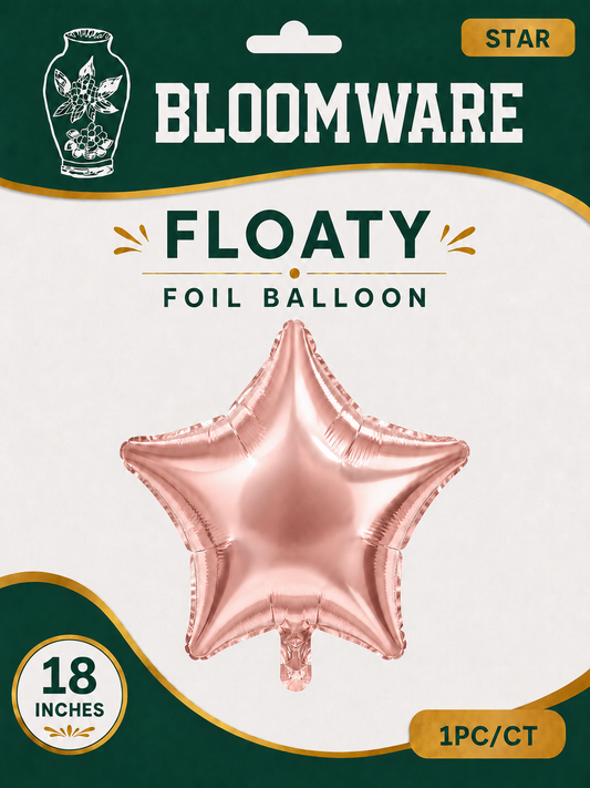 Floaty™ Star Foil Balloons Blush Rose