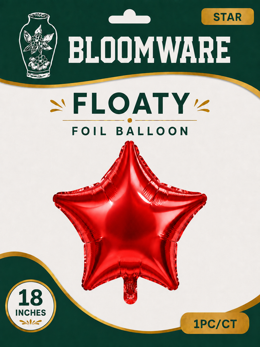 Floaty™ Star Foil Balloons Bright Red