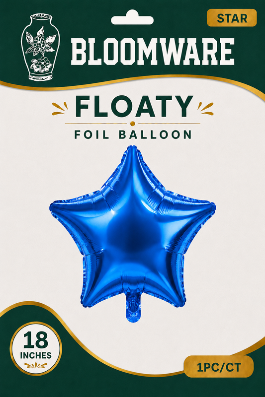 Floaty™ Star Foil Balloons Electric Blue