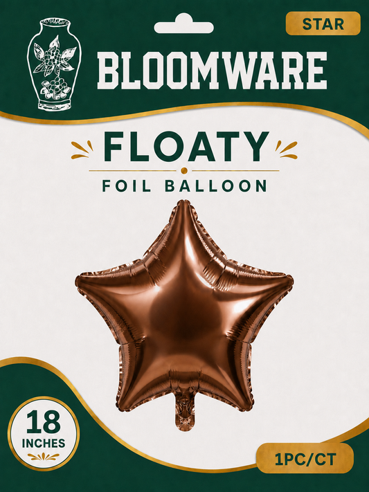 Floaty™ Star Foil Balloons Metallic Brown