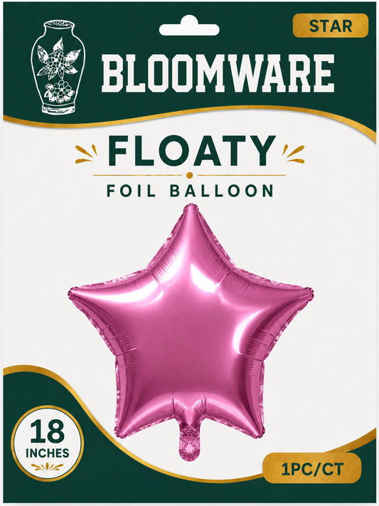 Floaty™ Star Foil Balloons Orchid Pink