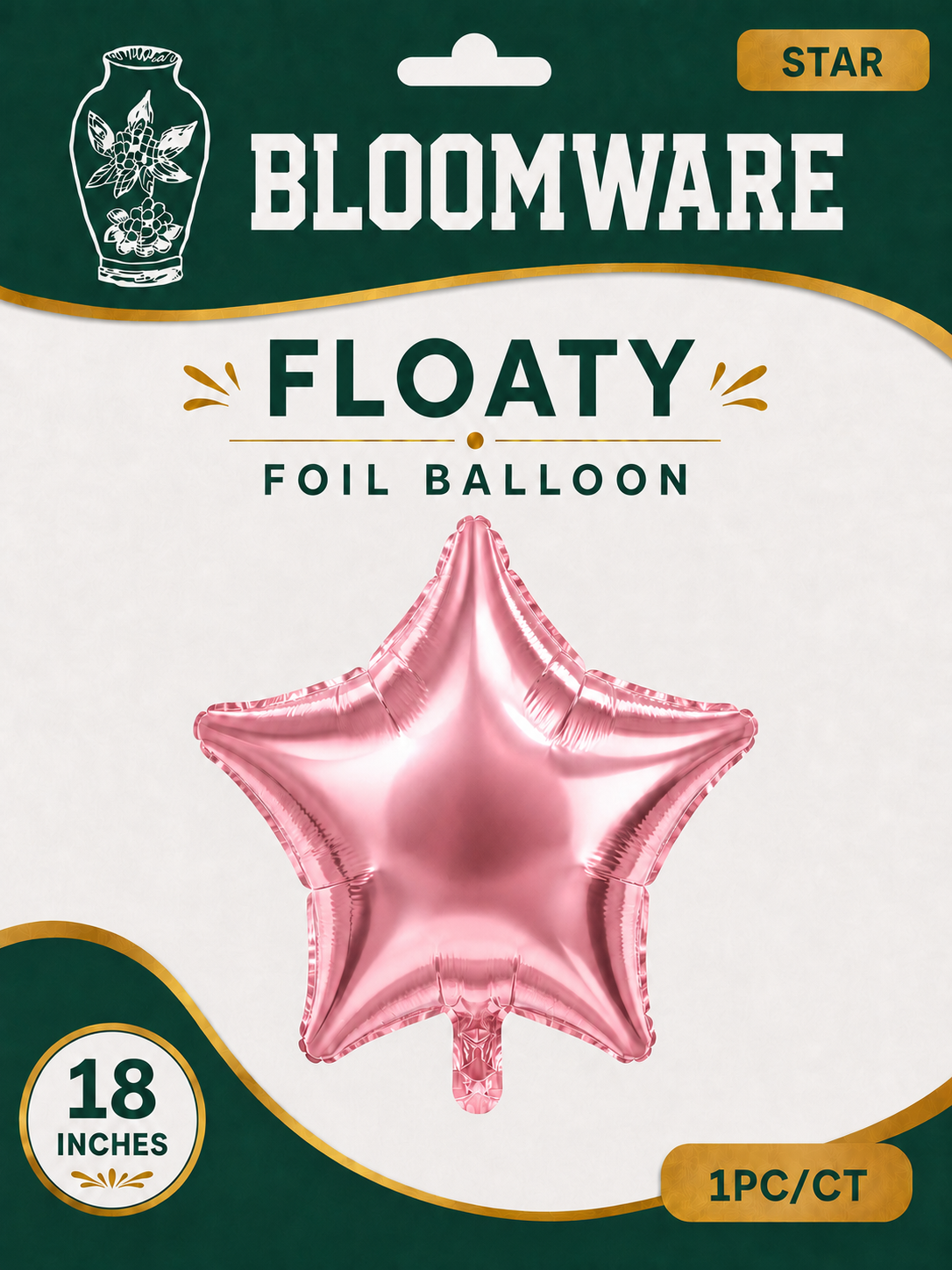Floaty™ Star Foil Balloons Rose Pink