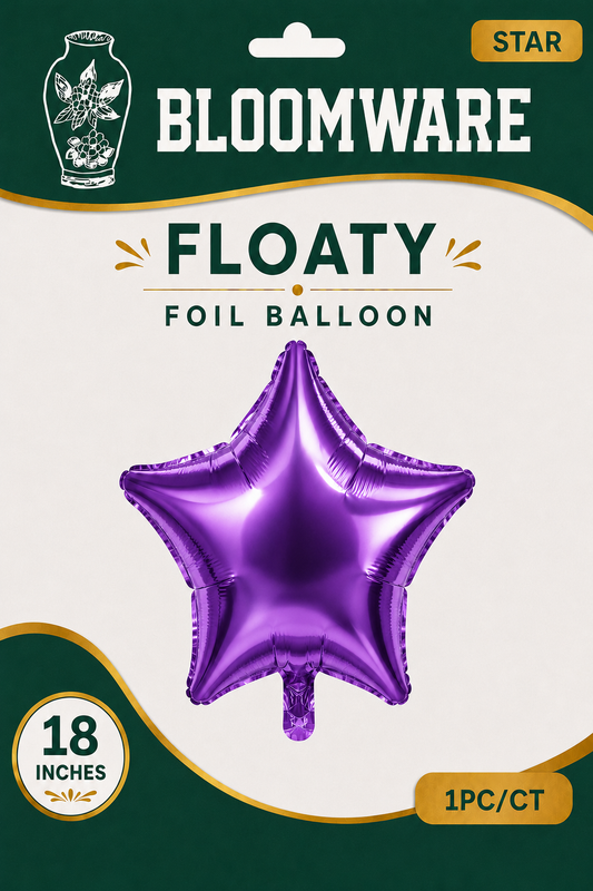 Floaty™ Star Foil Balloons Royal Purple