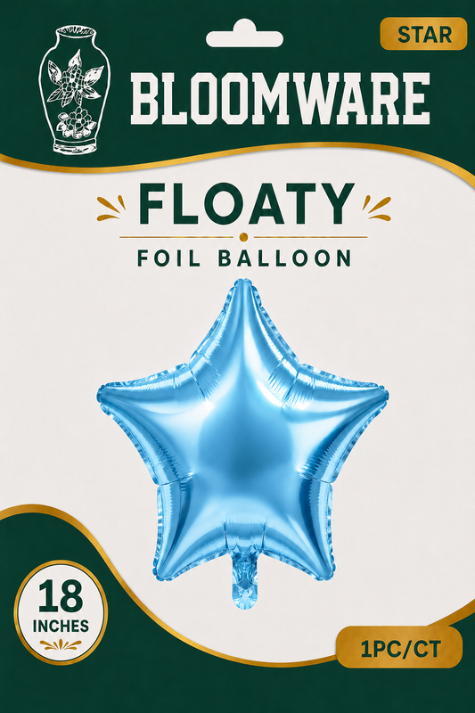 Floaty™ Star Foil Balloons Sky Blue