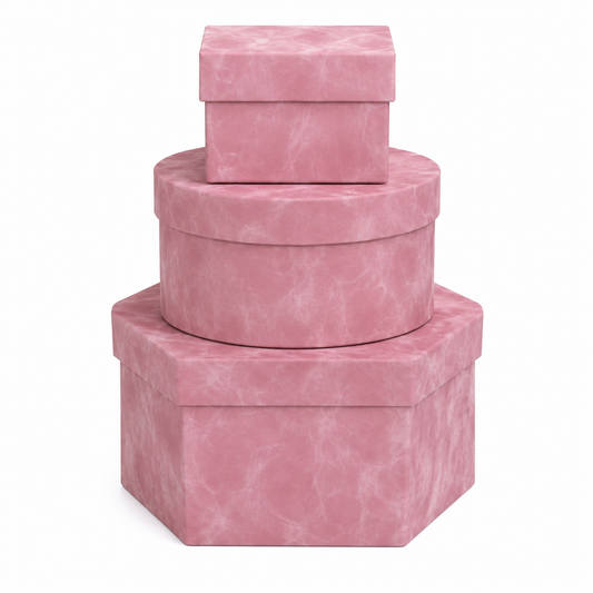Flowerly Box™ Blush Velvet Tiered Box Set