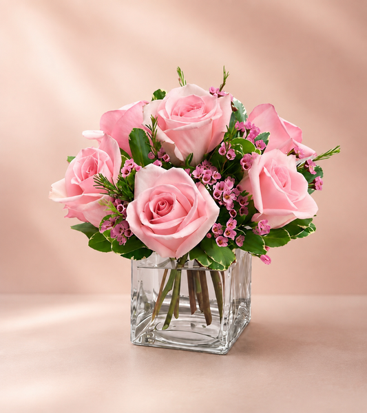 Pink Serenity Rose Arrangement