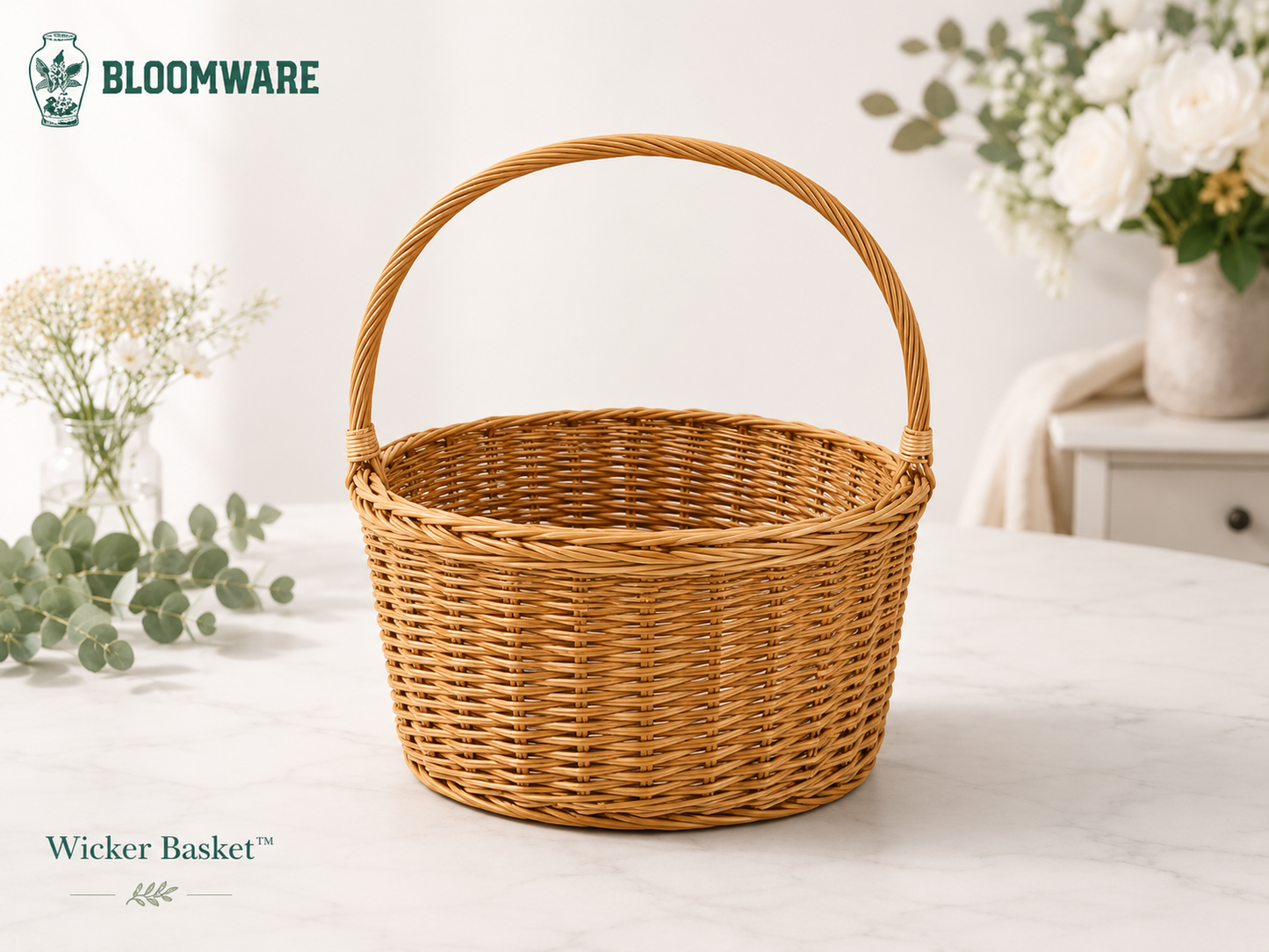 Wicker Basket™ Classic Round Handle