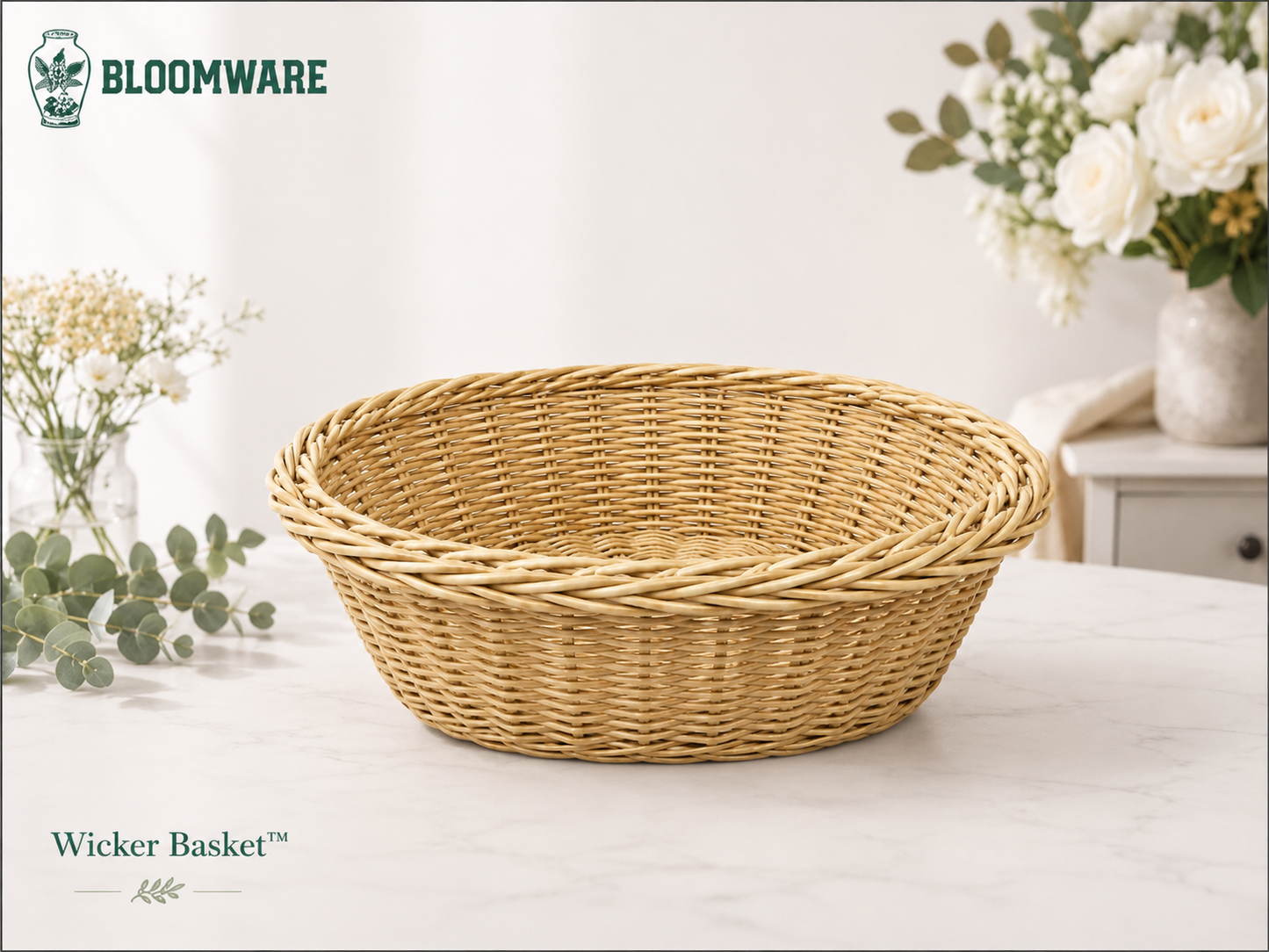 Wicker Basket™ Natural Oval Tray