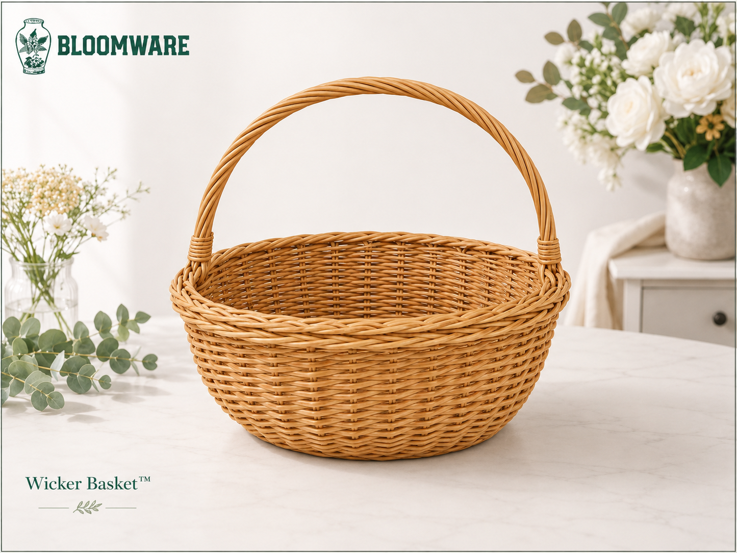 Wicker Basket™ Round Utility Handle