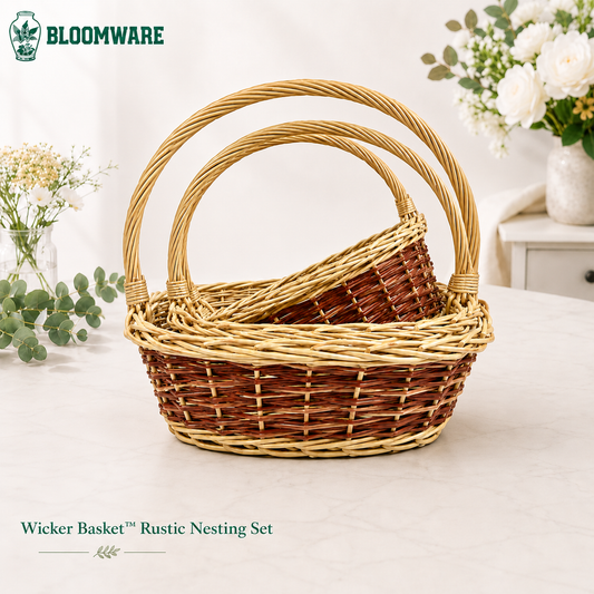Wicker Basket™ Rustic Nesting Set