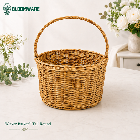 Wicker Basket™ Tall Round